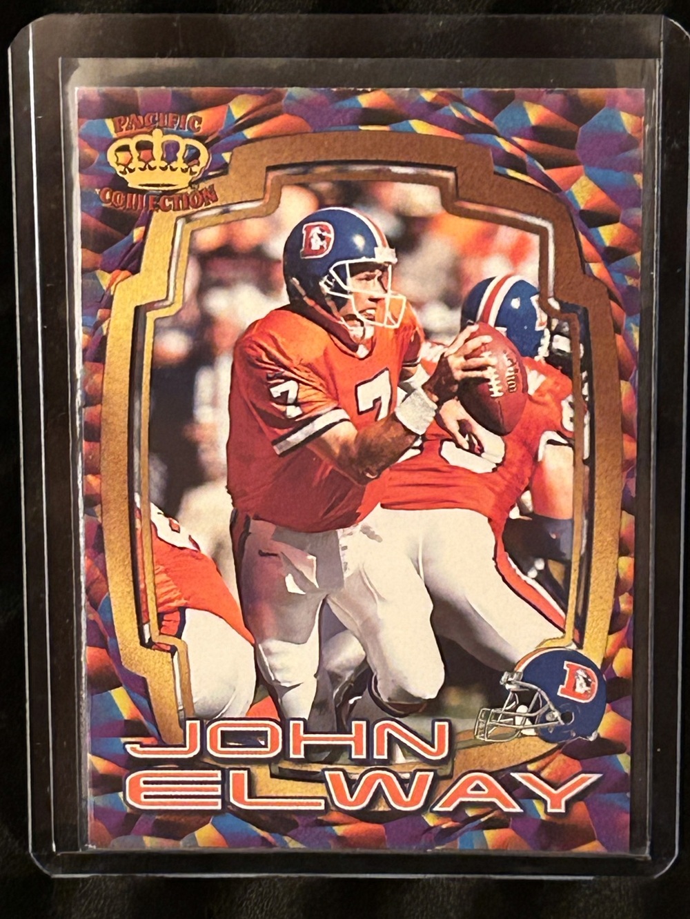 John Elway 1997 Pacific Dynagon Prizm-Best Kept Secrets-Denver Broncos
